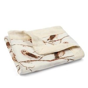 MILKBARN Beige OWL Mini Baby Lovey Muslin Security Blanket Rayon Bamboo Branch